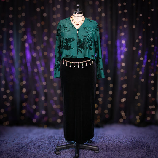 midnight velvet skirt