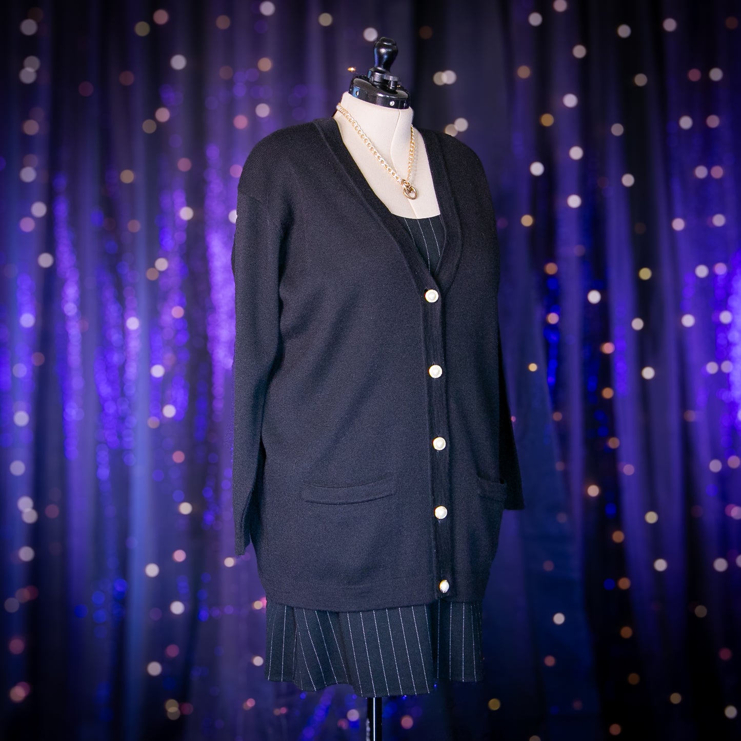 black pearl cardigan sweater