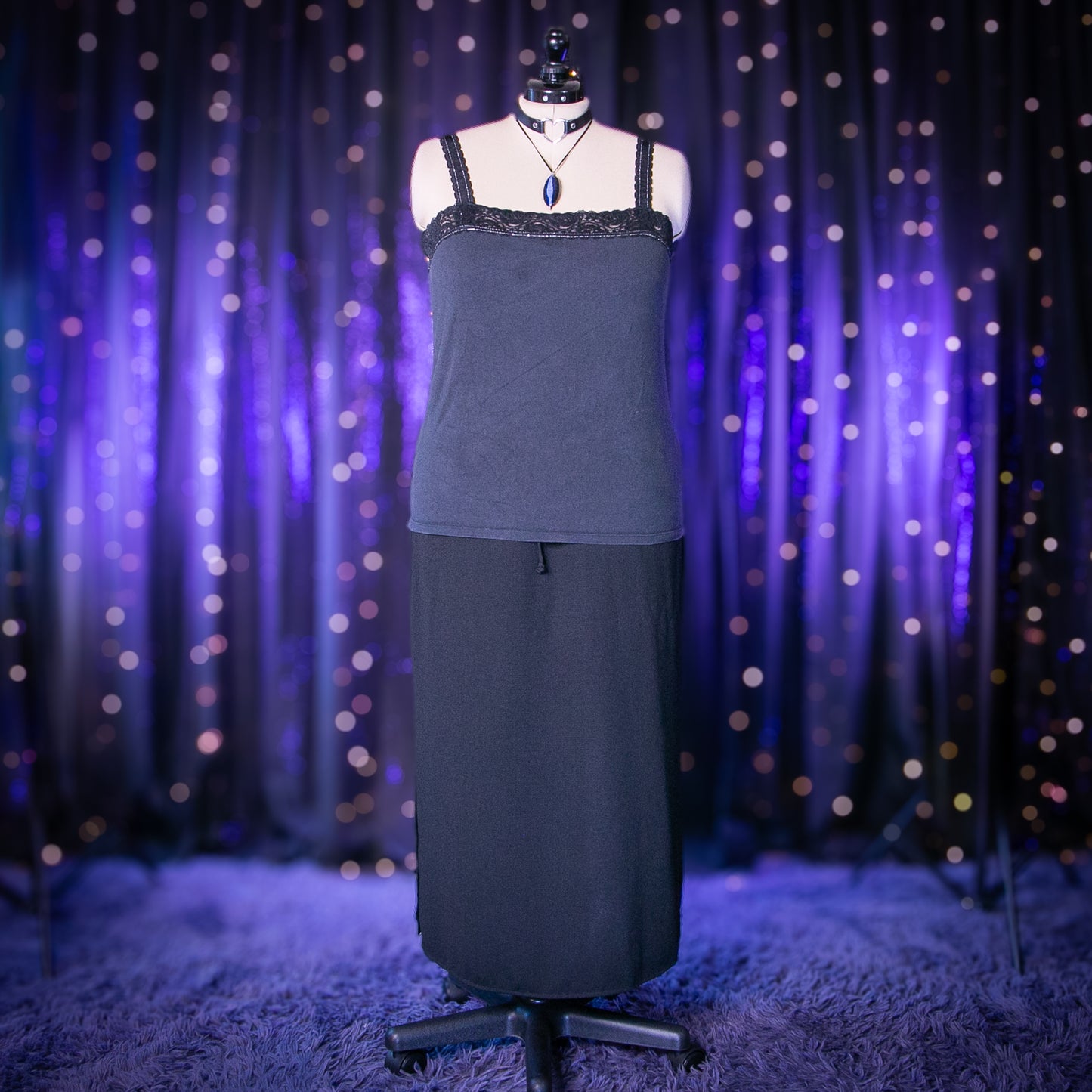 black veil skirt