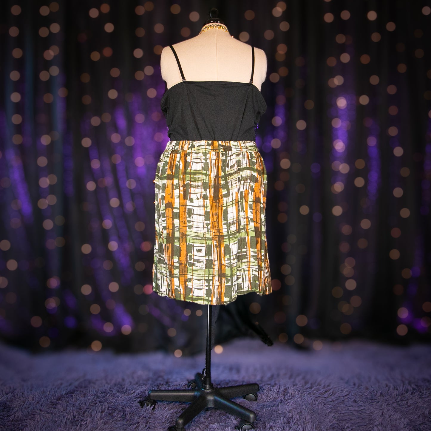 golden saffron skirt