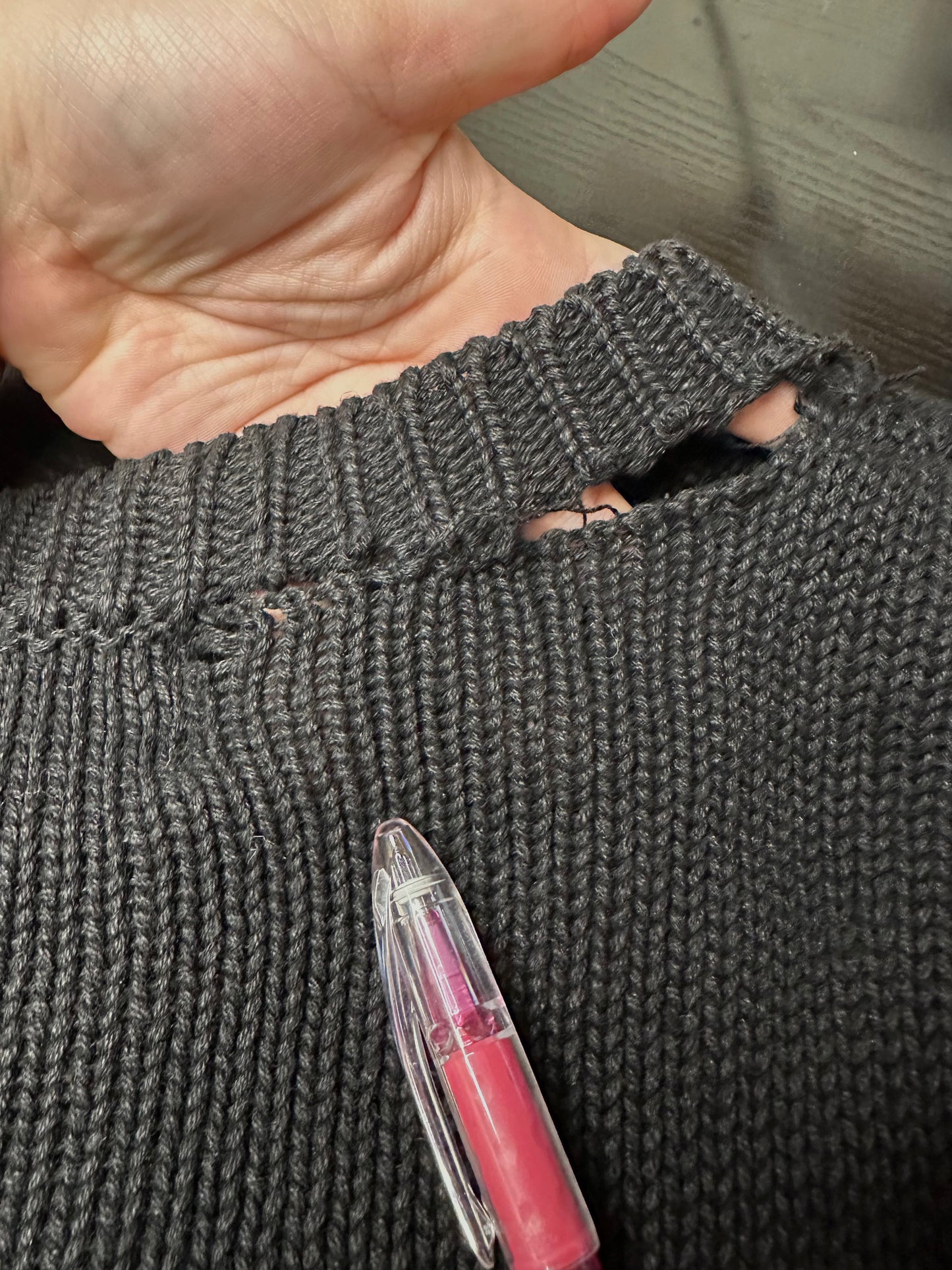 black bouquet sweater