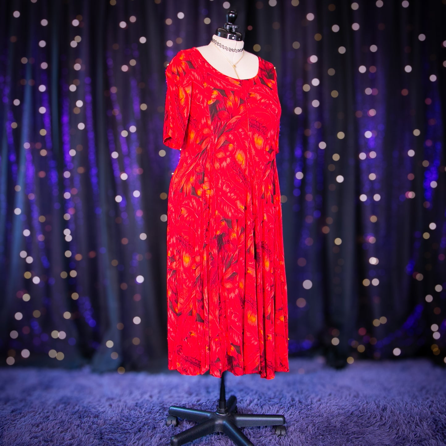 red palms dress