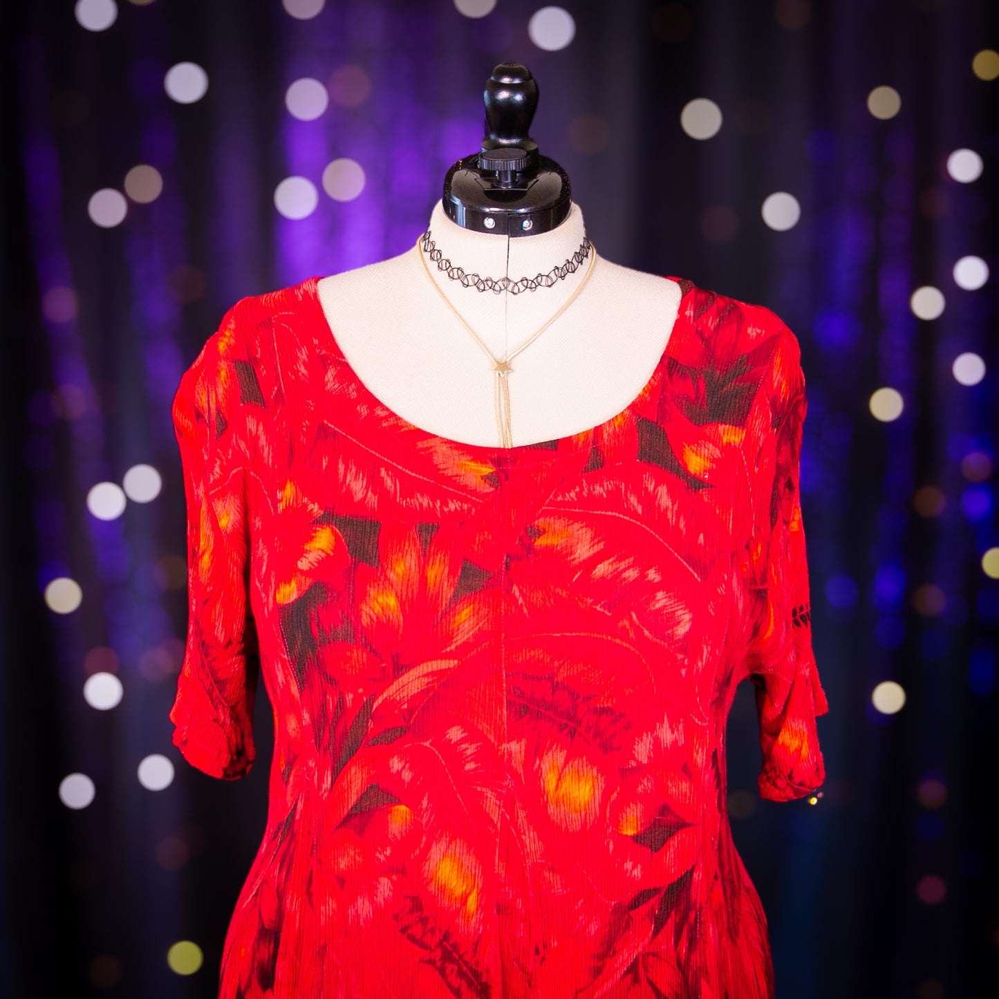 red palms dress