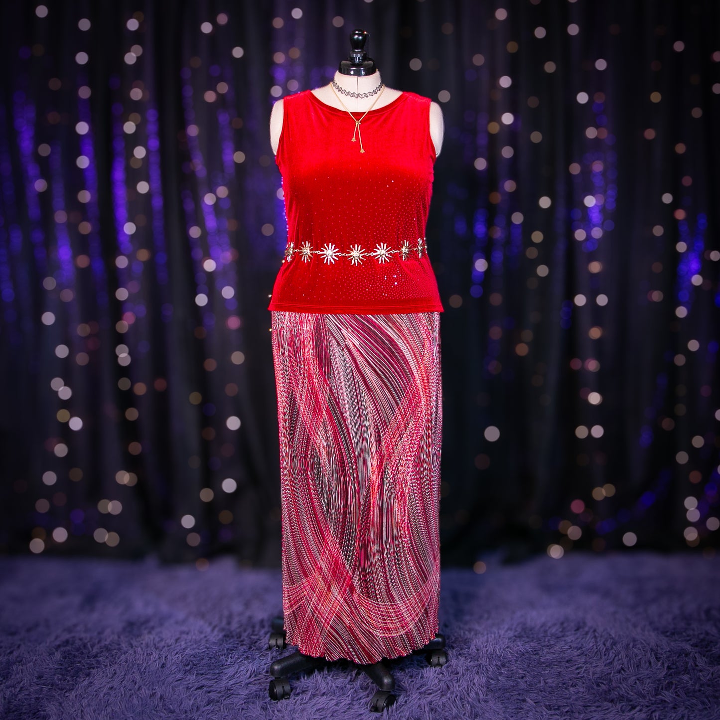red velvet top