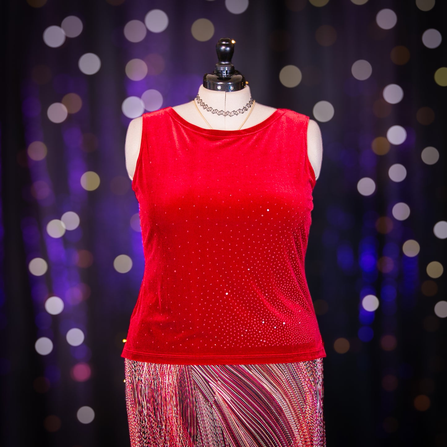 red velvet top