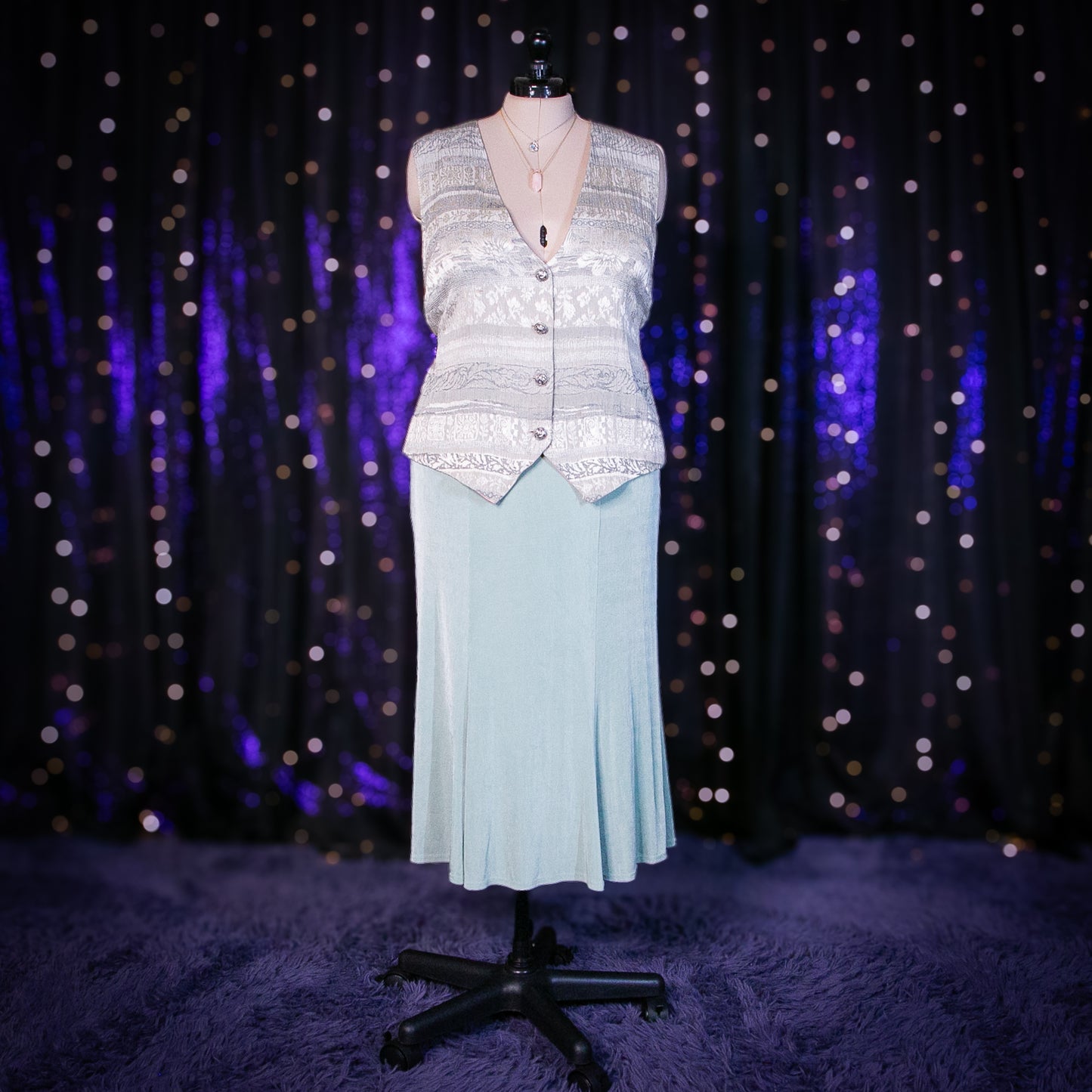 silver rose vest