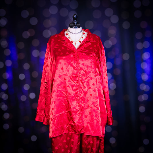 candy hearts top + pant pj set