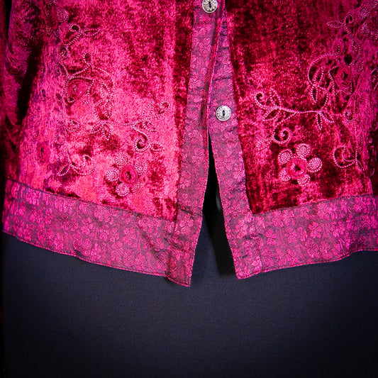 garnet garden cardigan top