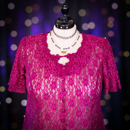 raspberry rose dress