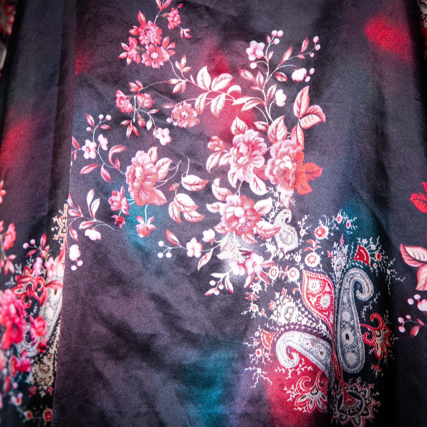 midnight paisley dress