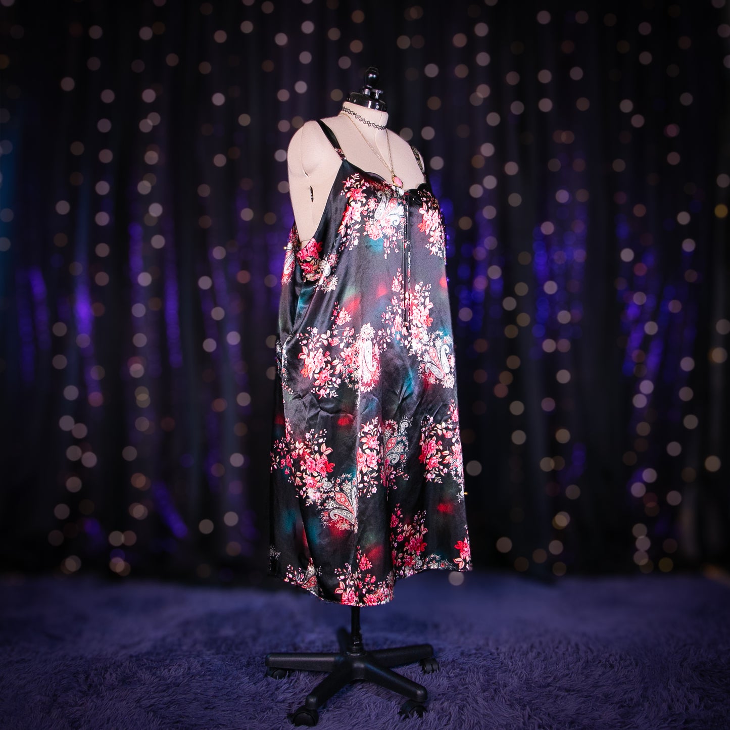 midnight paisley dress