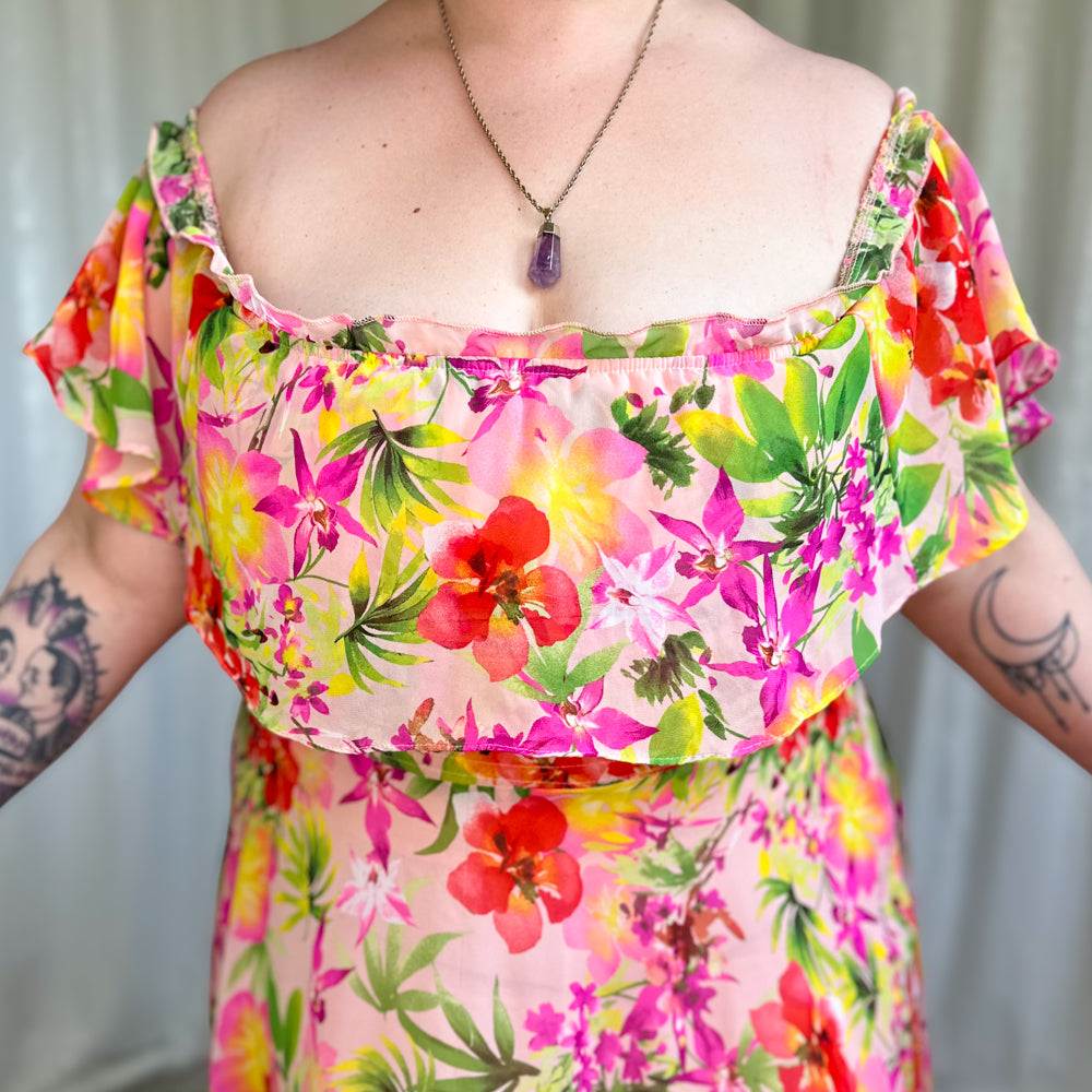 tropical bouquet dress