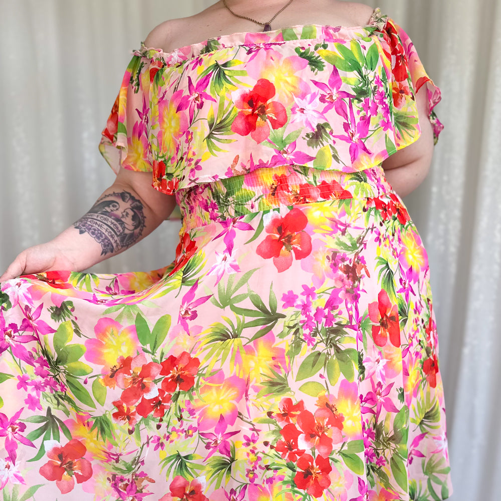 tropical bouquet dress