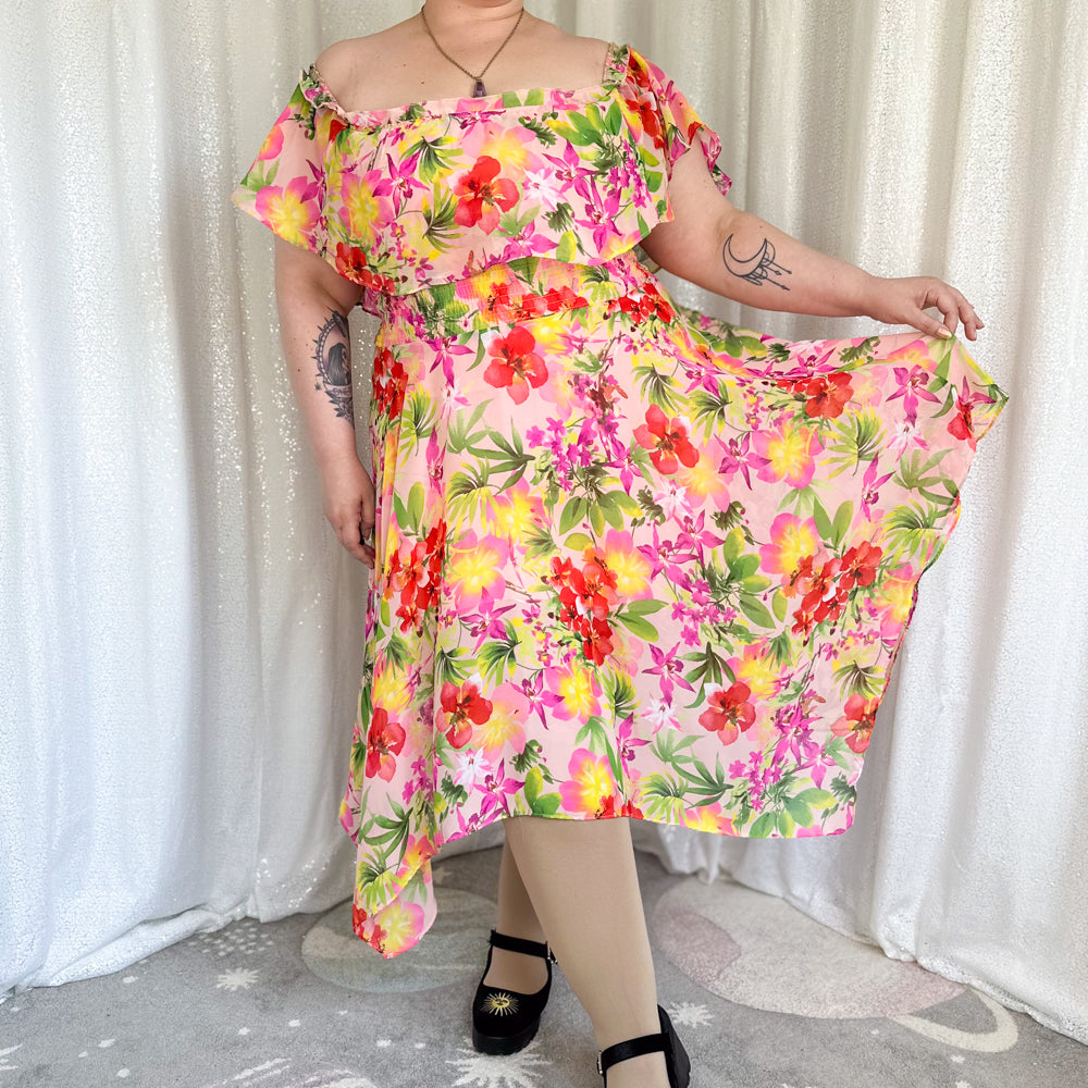 tropical bouquet dress