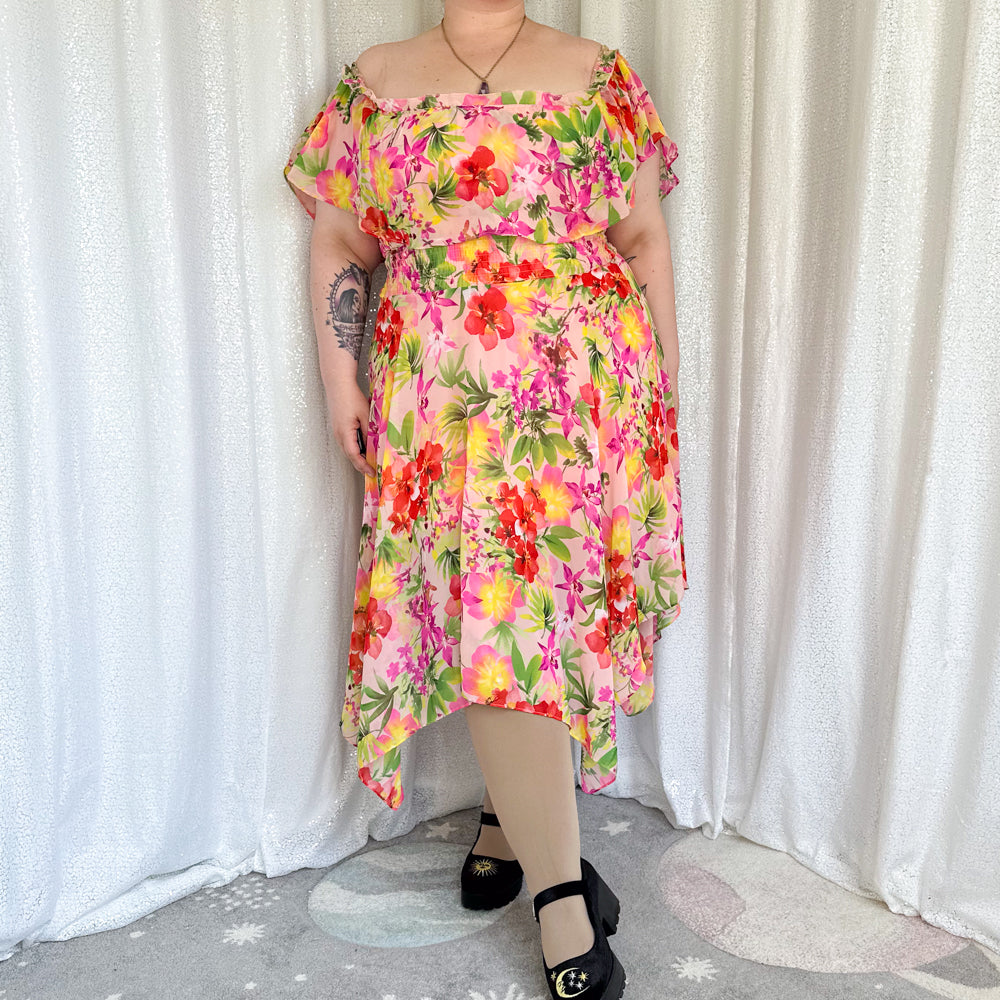 tropical bouquet dress