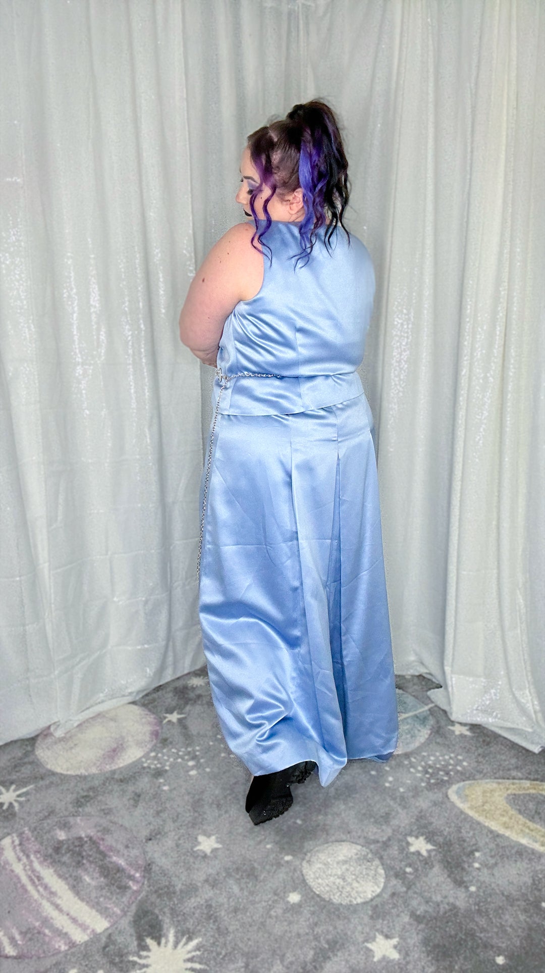 nebula top and skirt gown set