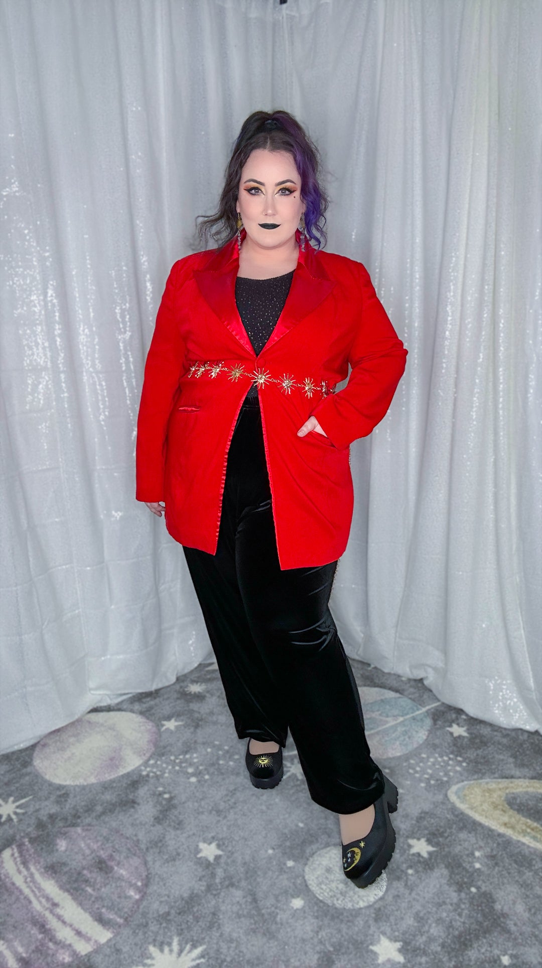 fire sign blazer jacket