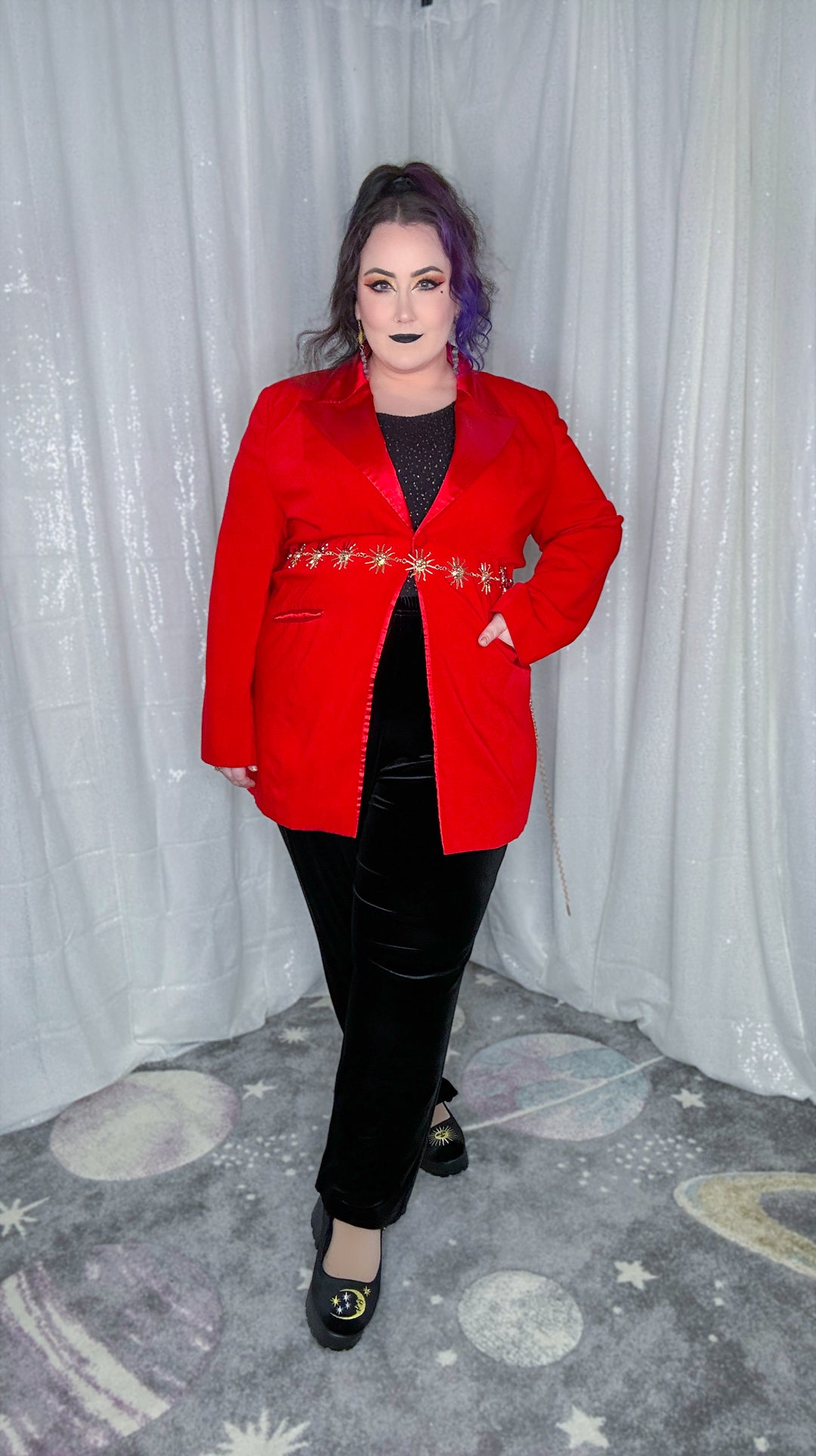 fire sign blazer jacket