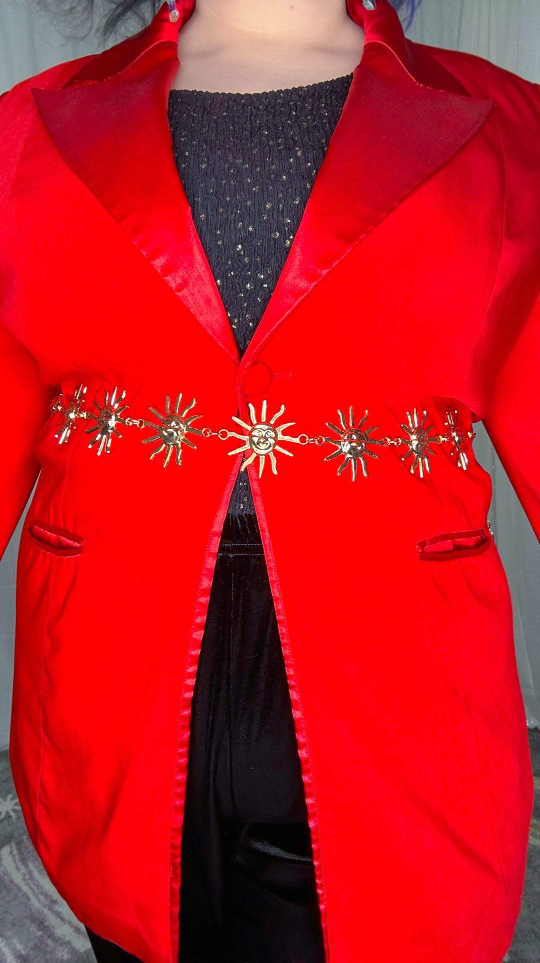 fire sign blazer jacket