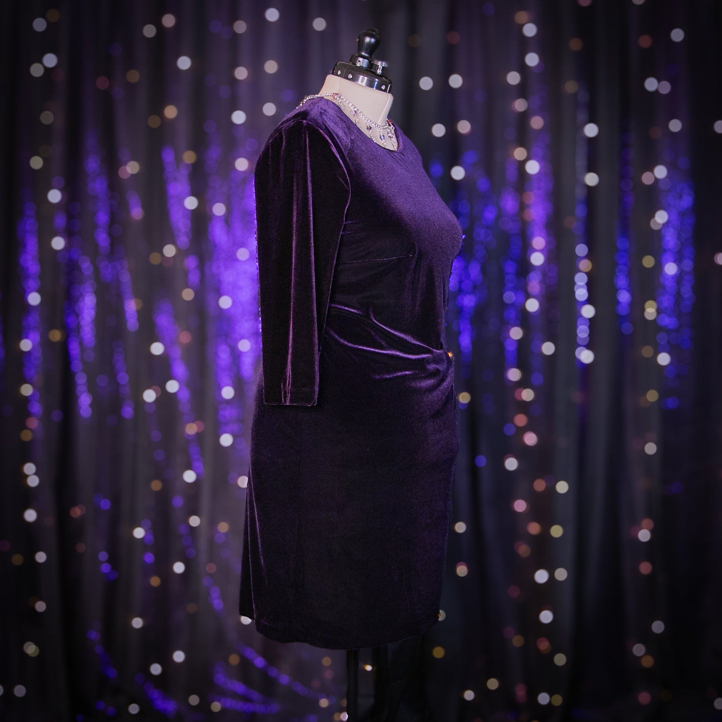 aubergine agatha dress