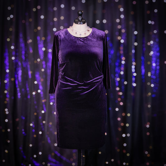 aubergine agatha dress