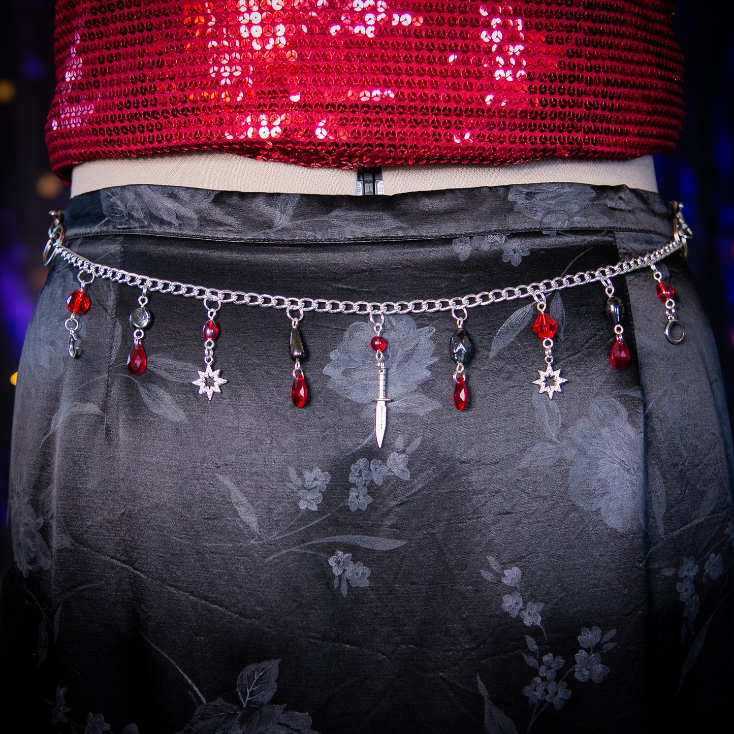 satin blooms skirt