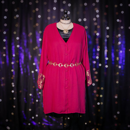 ruby and gold dress