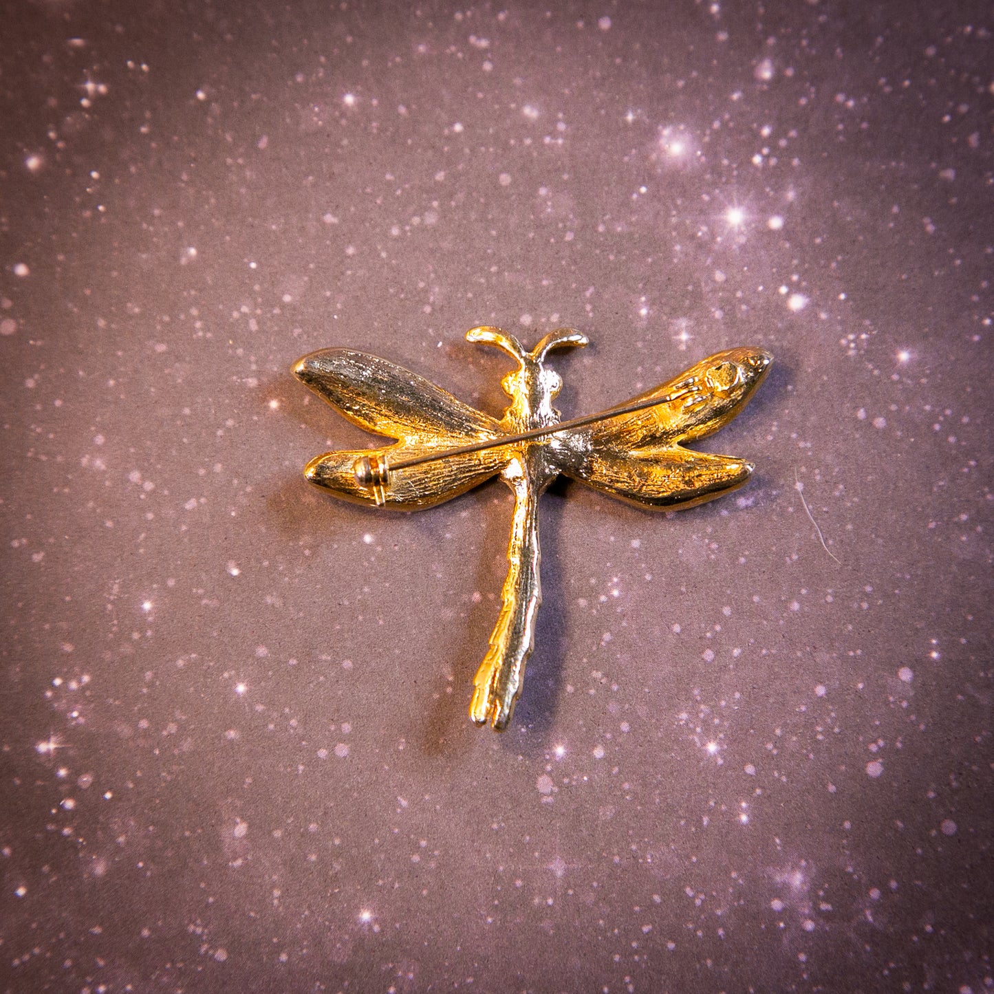 gold dragonfly brooch