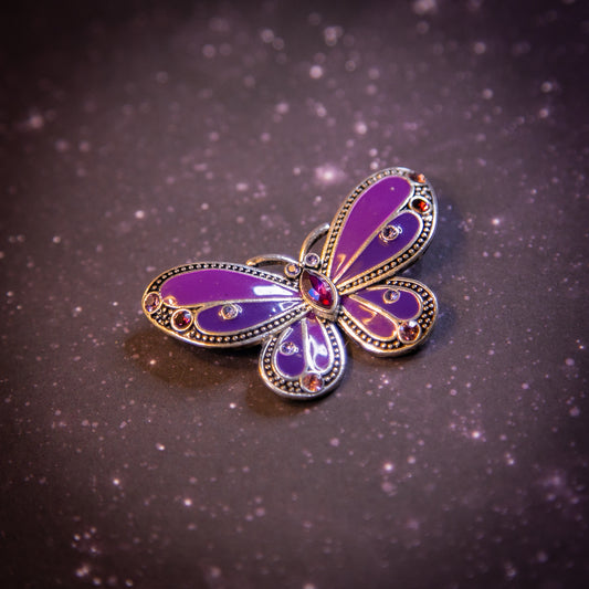 silver butterfly brooch
