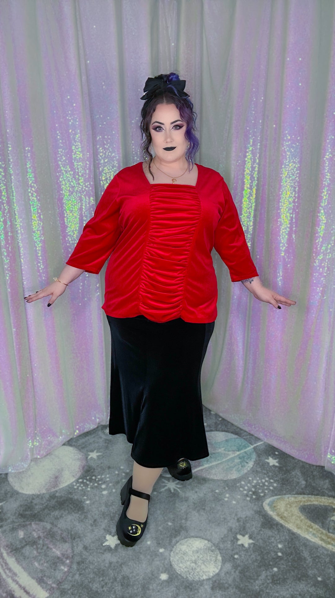 red wedding top