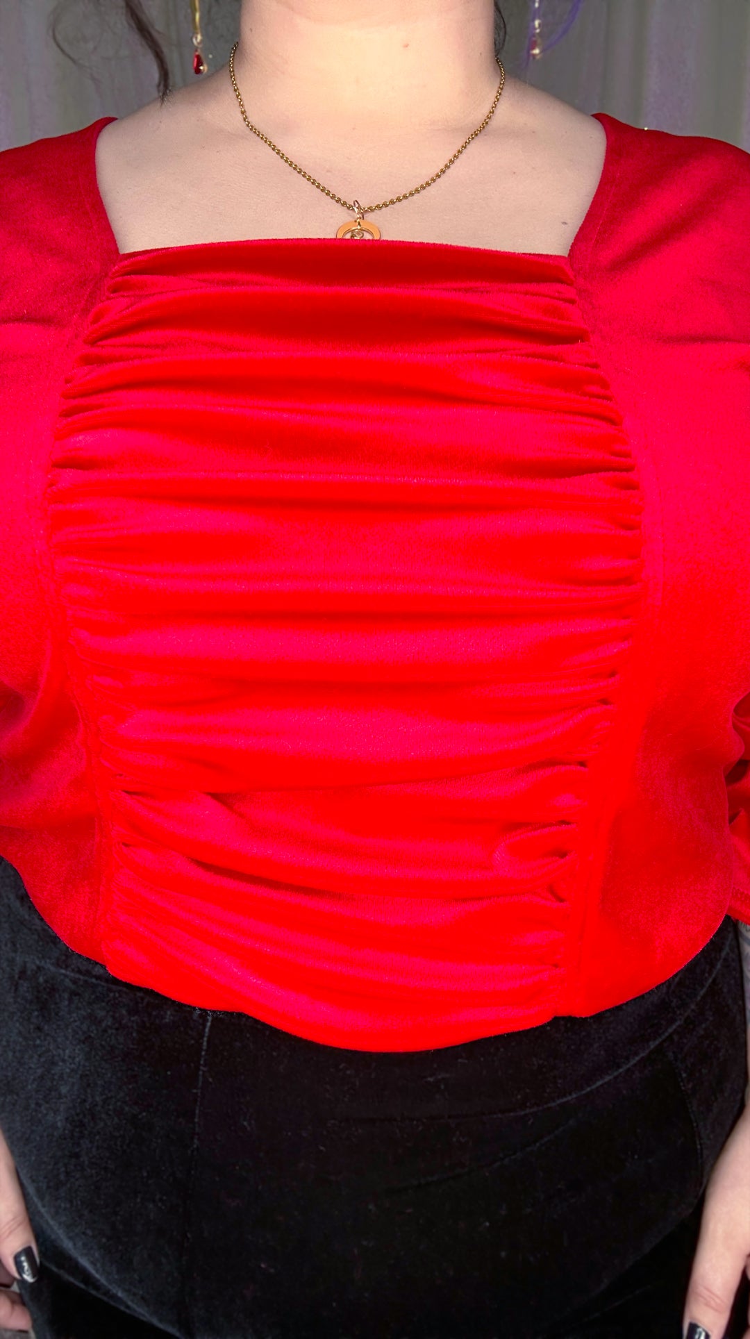 red wedding top