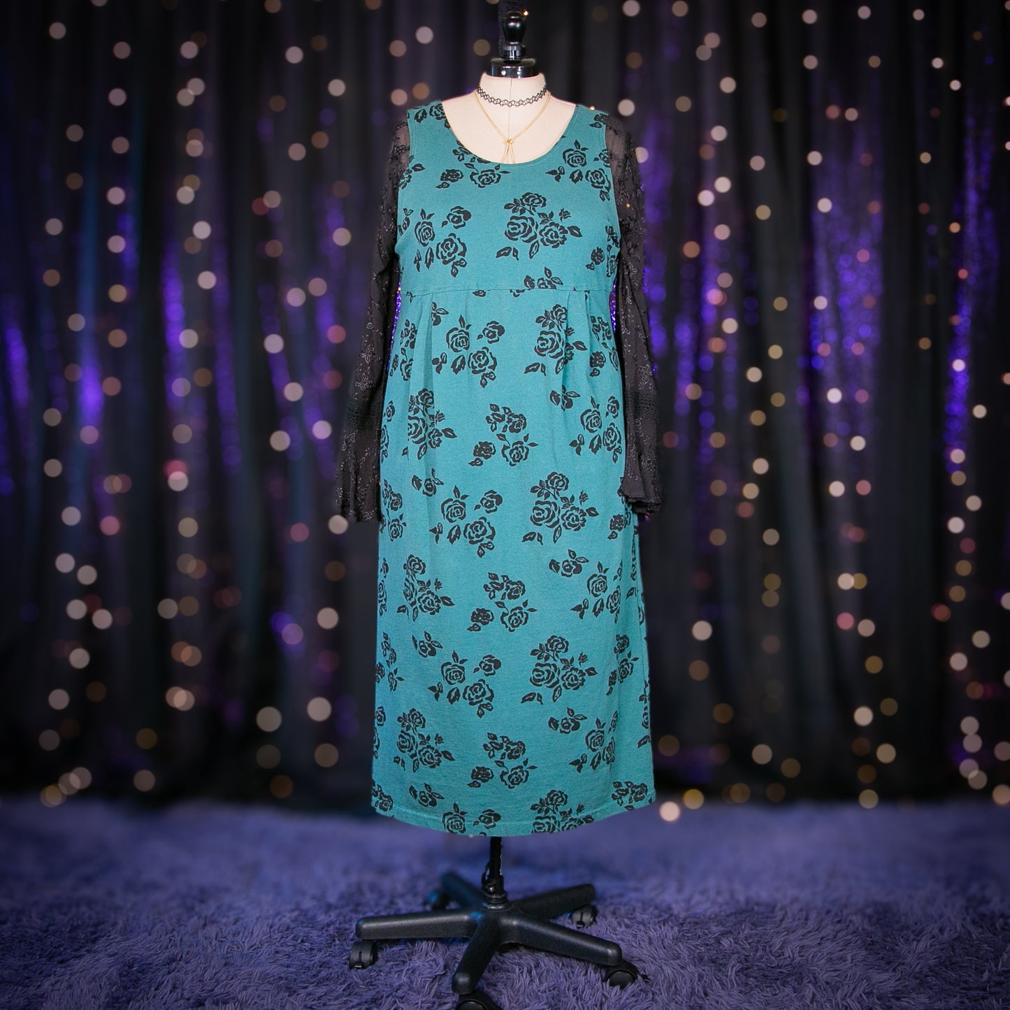 emerald rose dress