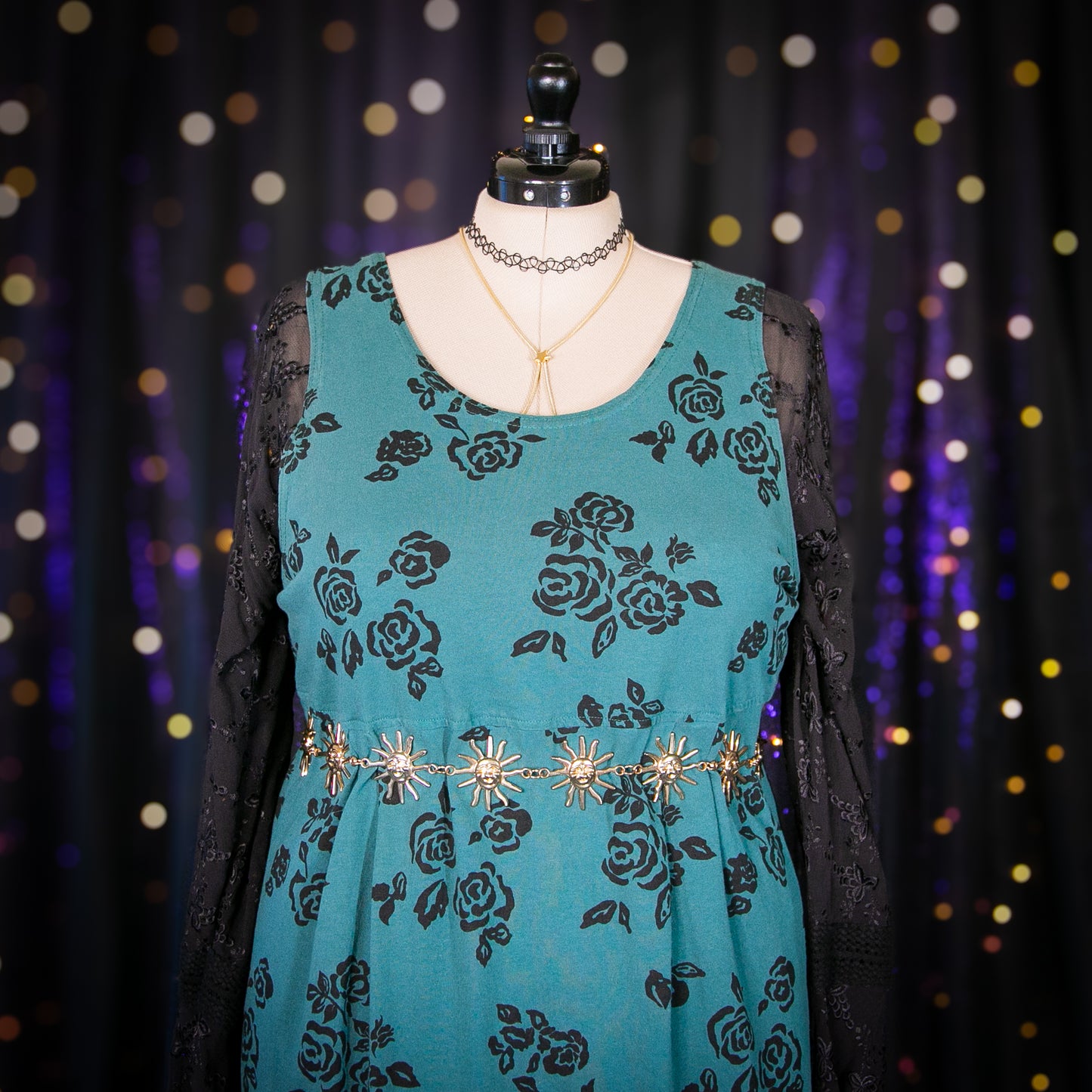 emerald rose dress