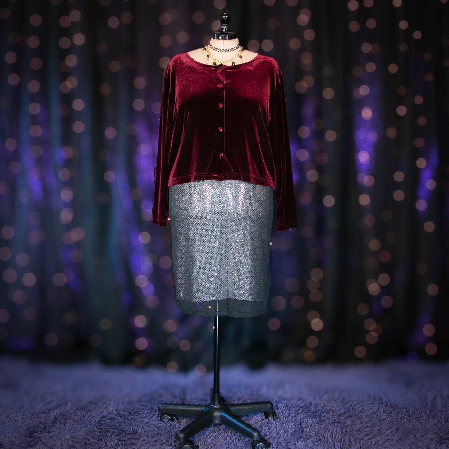 burgundy topaz cardigan top