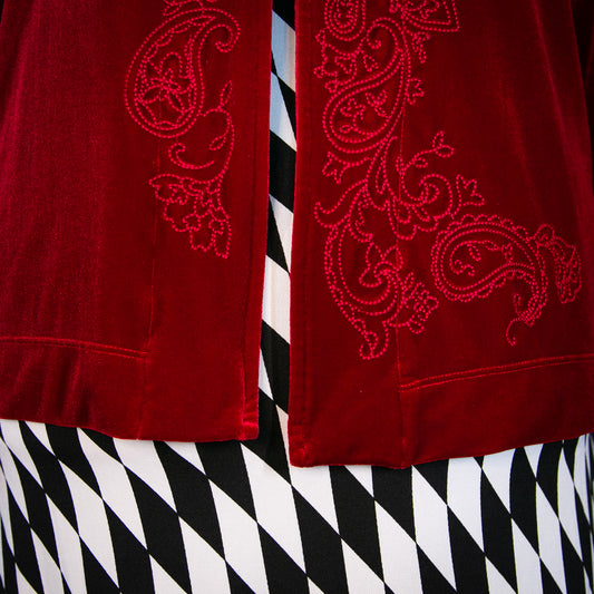 red zircon cardigan