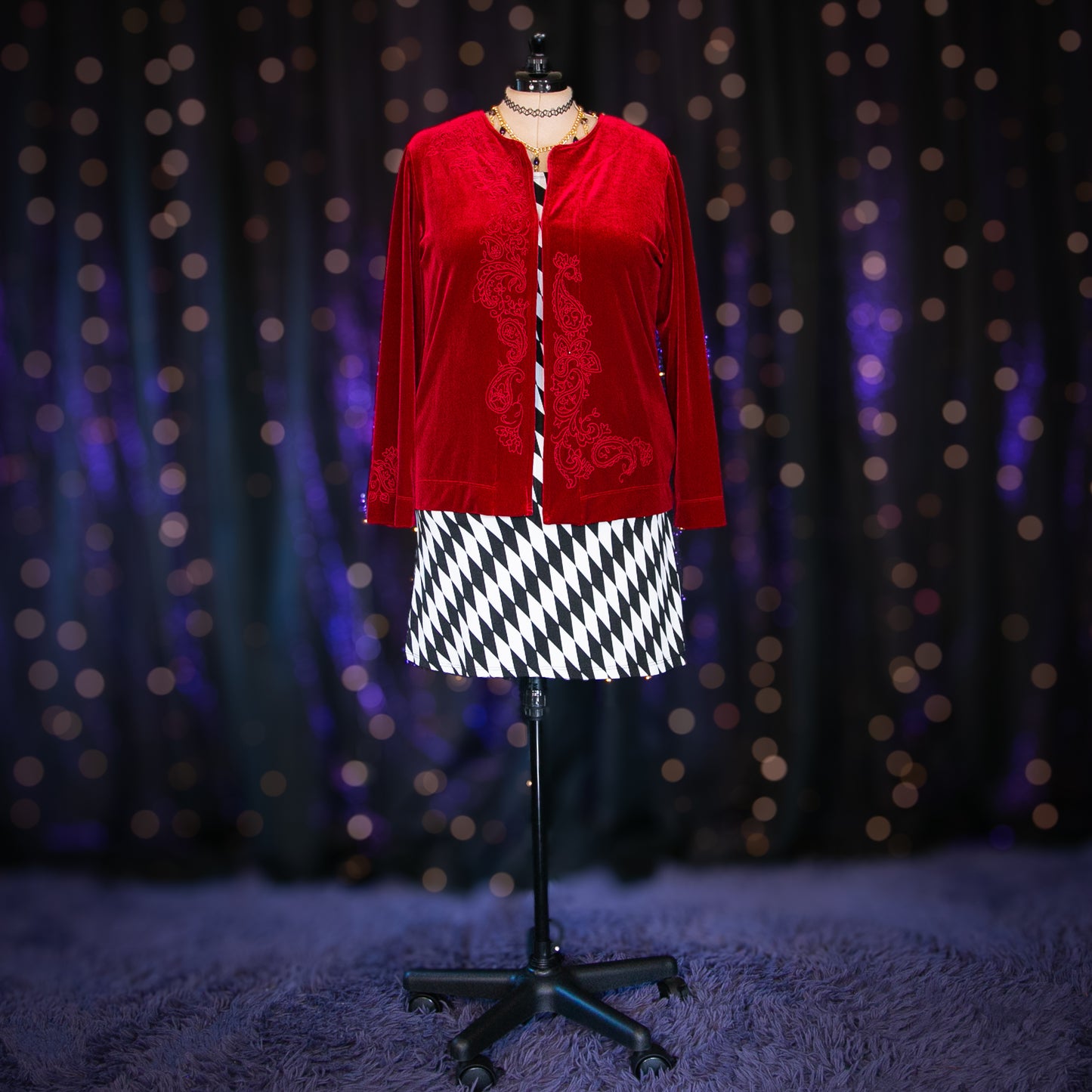 red zircon cardigan
