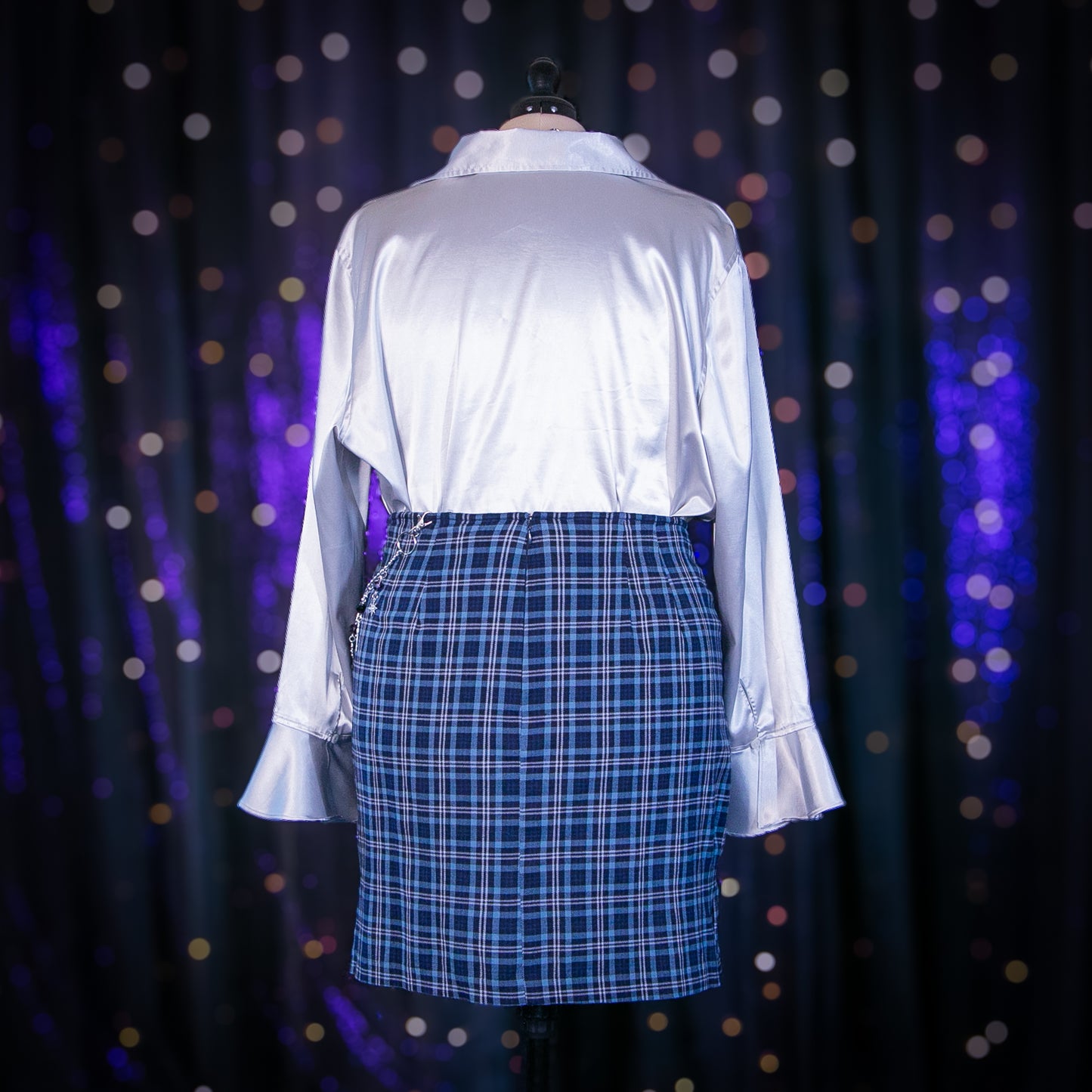 plaid sapphire skirt
