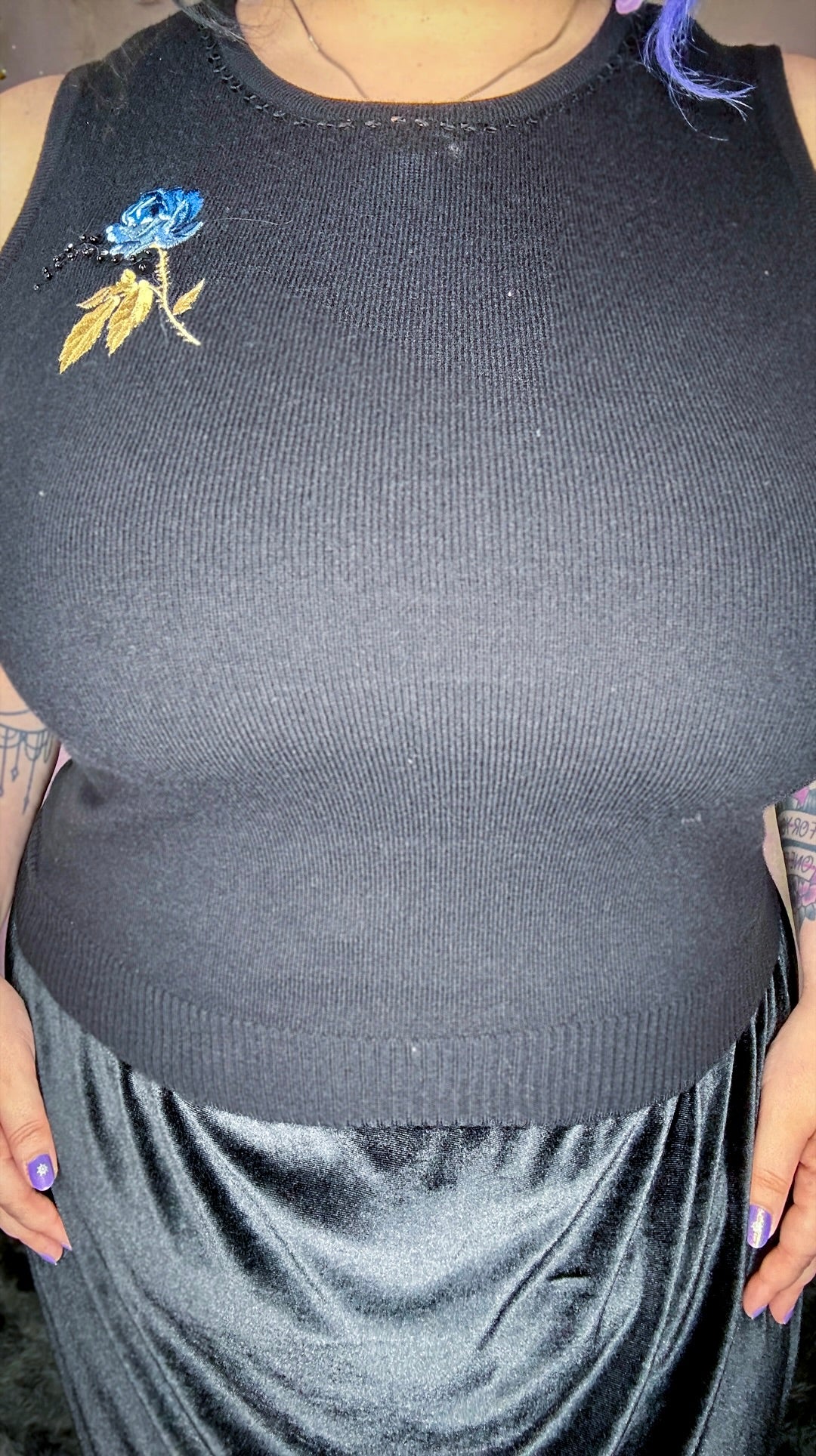 blue rose top