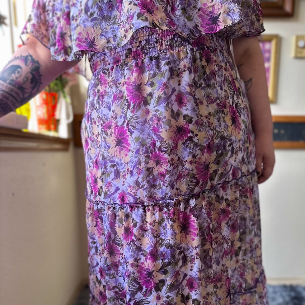 pressed wildflowers dress