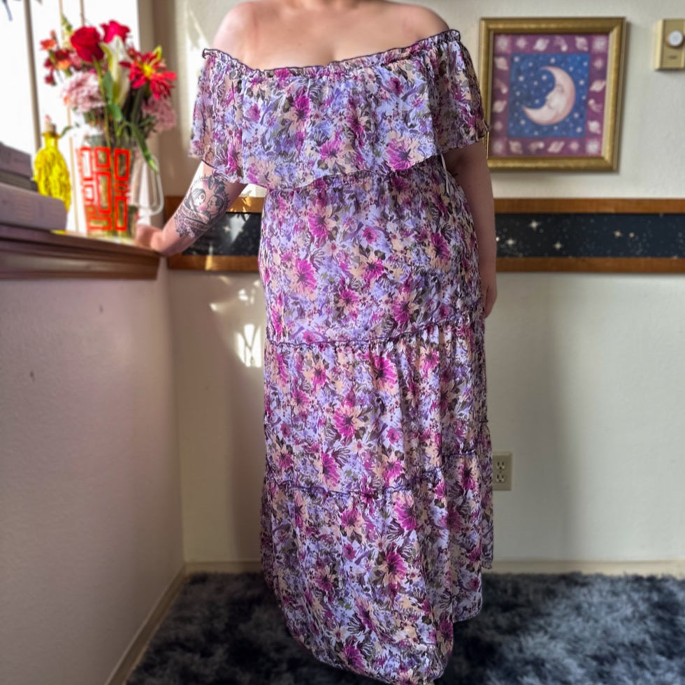 pressed wildflowers dress