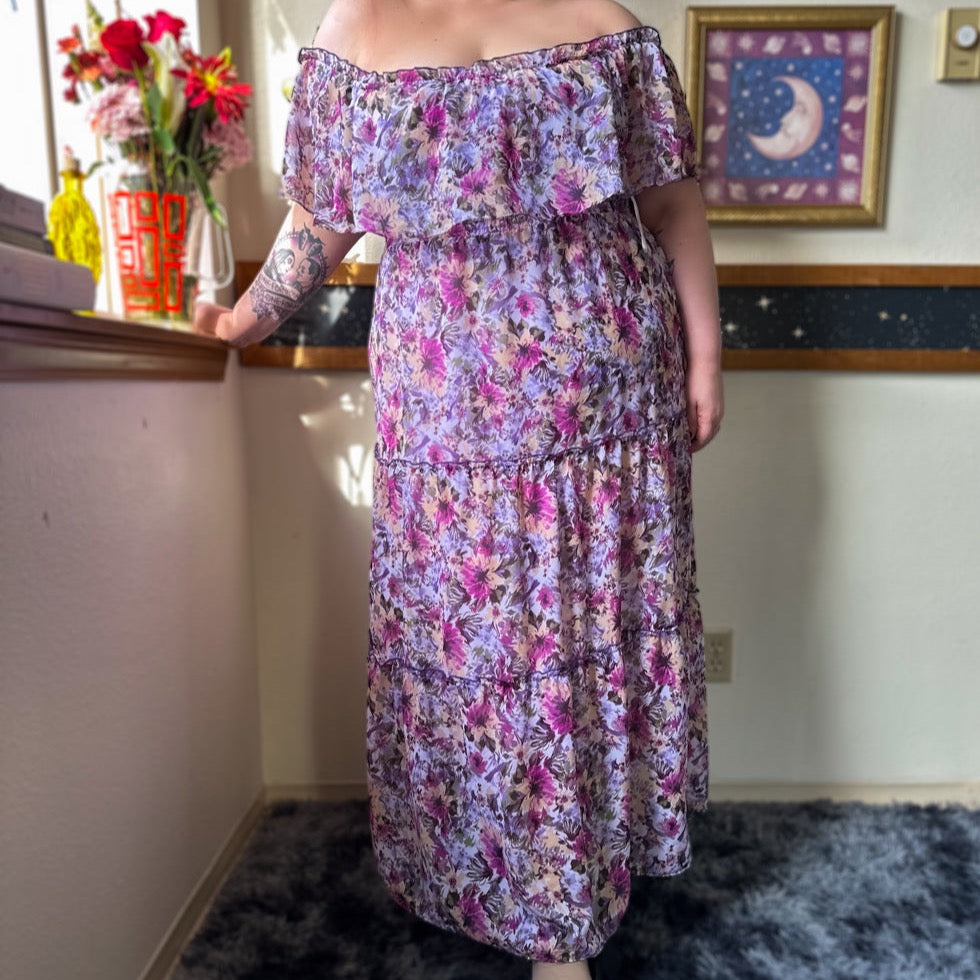 pressed wildflowers dress
