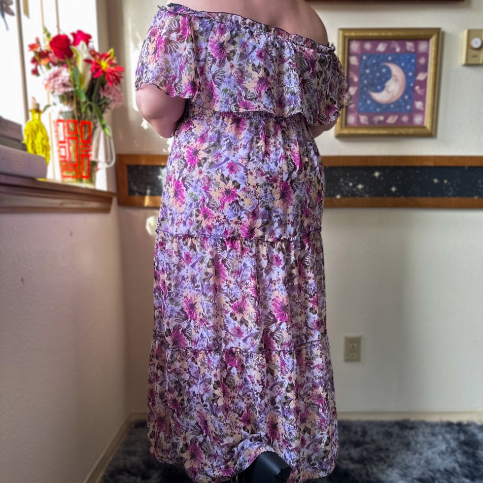 pressed wildflowers dress