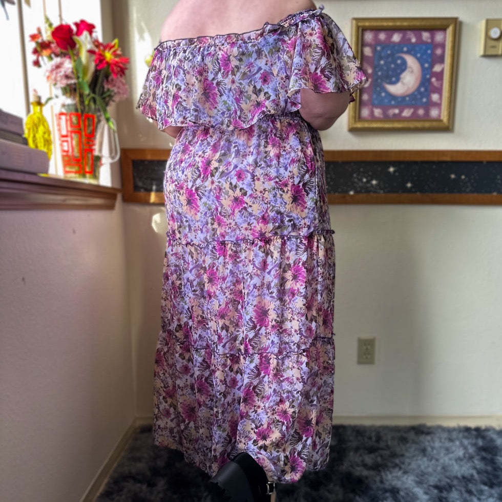 pressed wildflowers dress