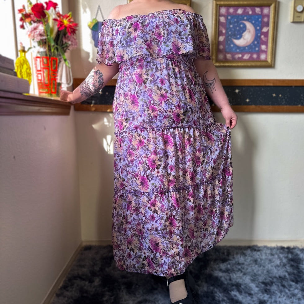 pressed wildflowers dress