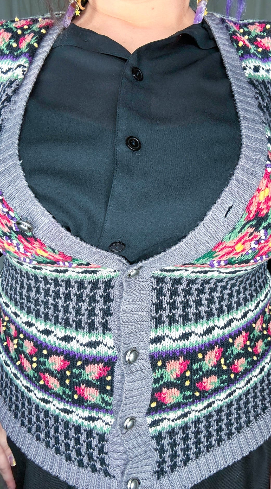 flower box sweater vest