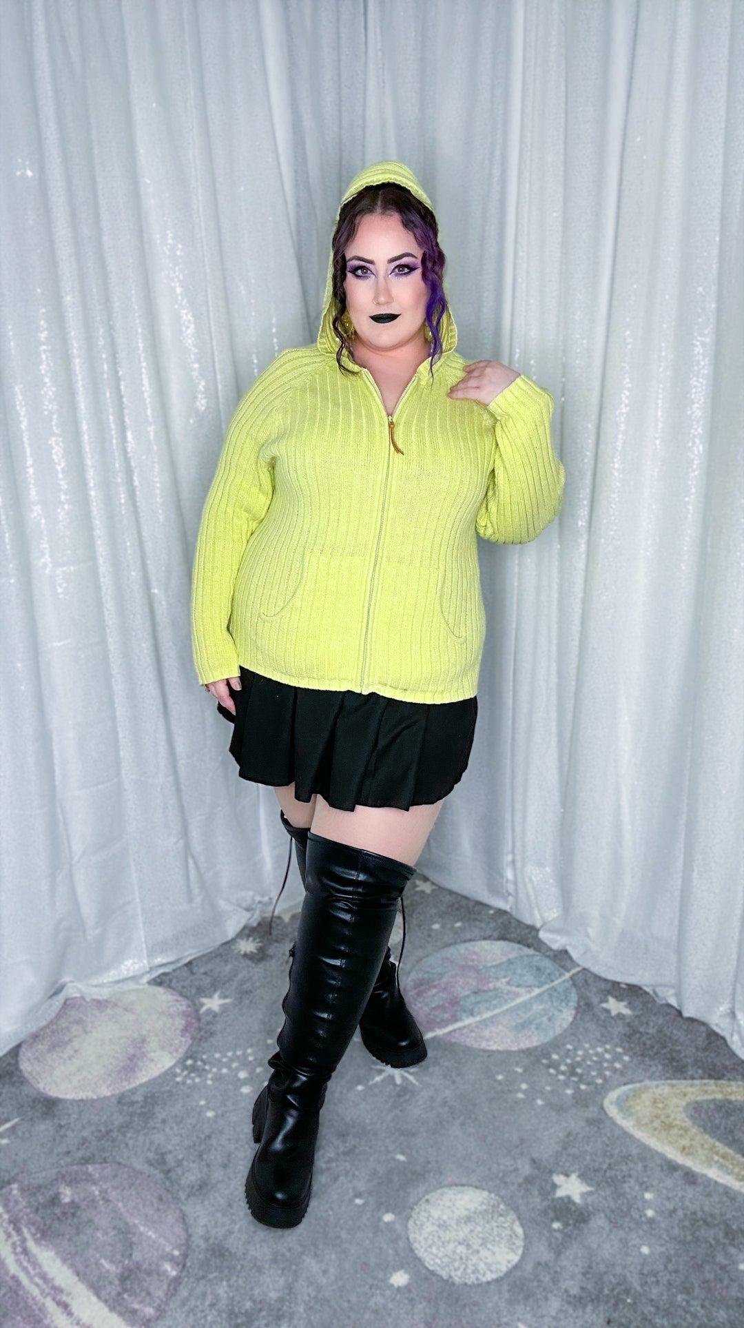 lime crime hooded cardigan