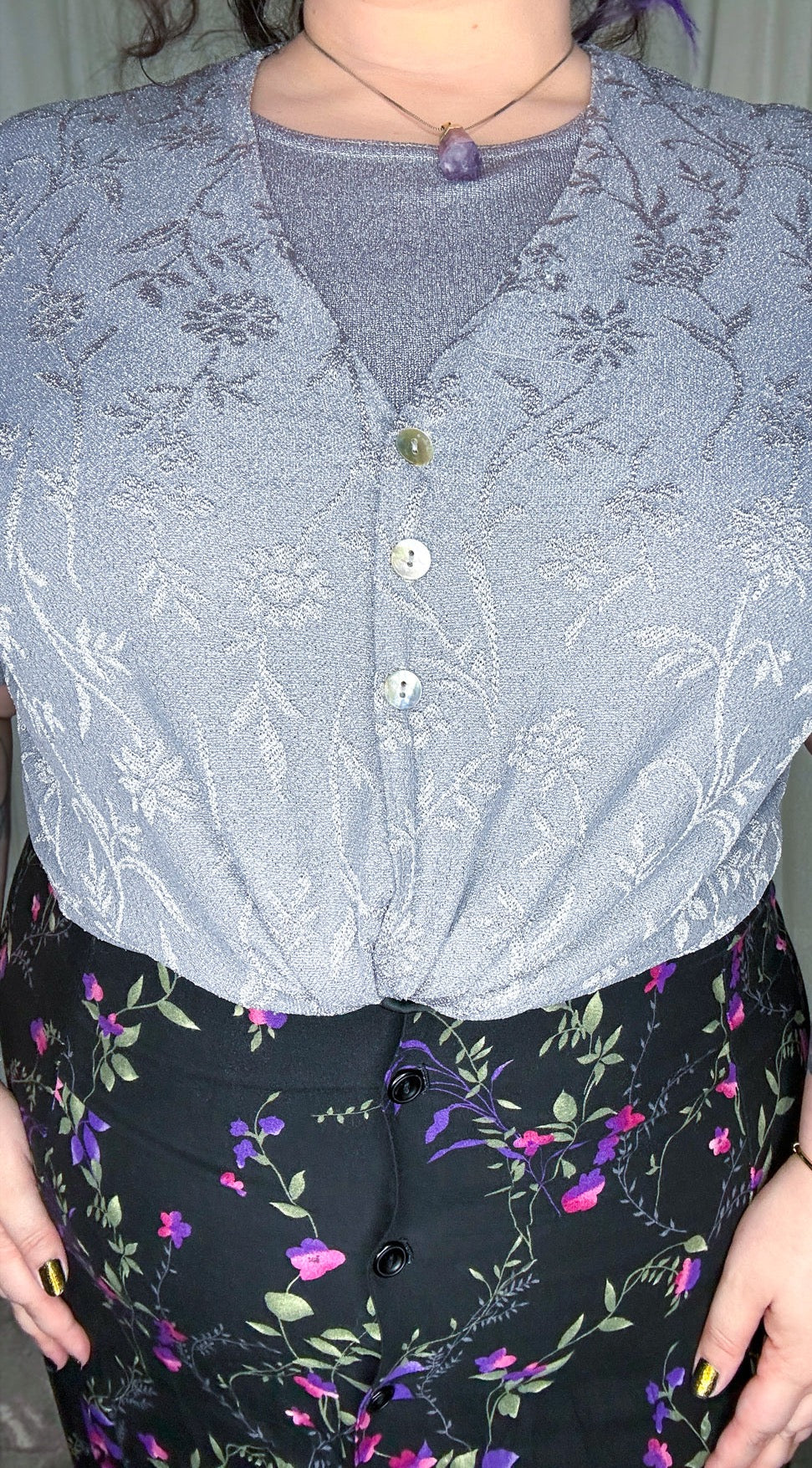 silver strings top