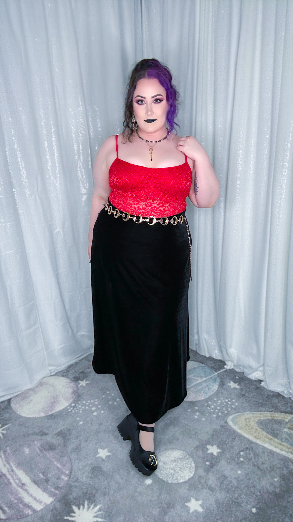 scarlet seance top