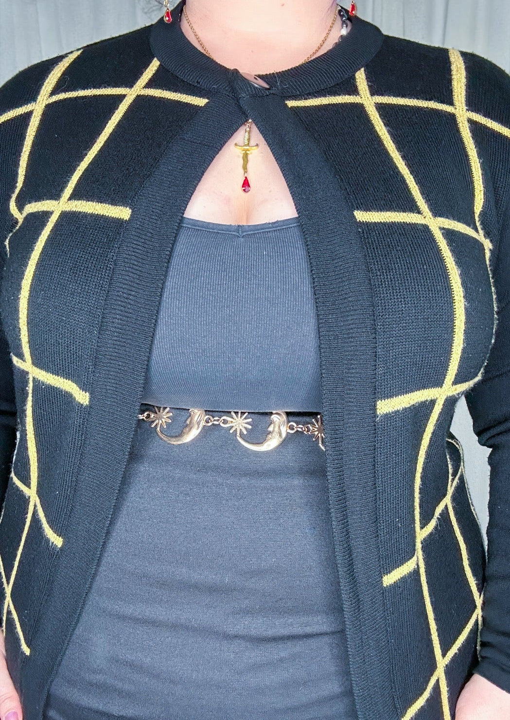 dark science duster sweater
