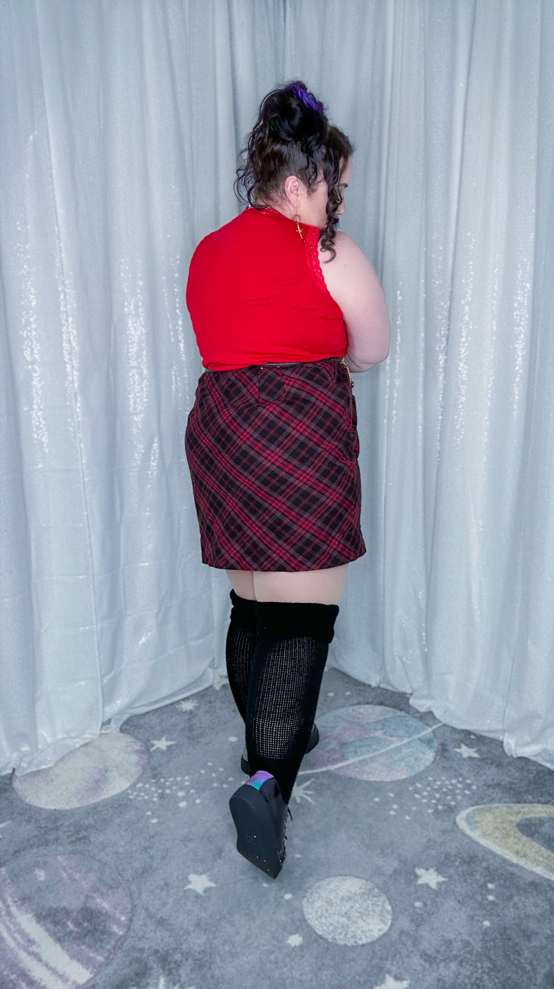 plaid moon skirt